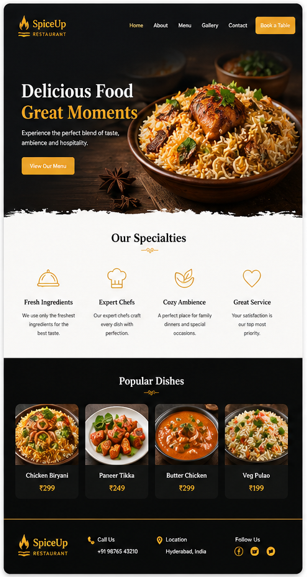 Restaurant Website
