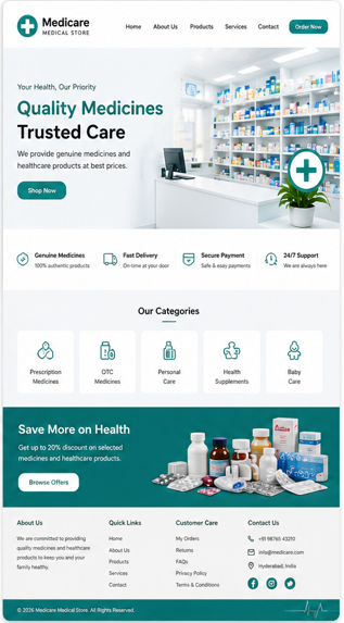 Medical Store Website